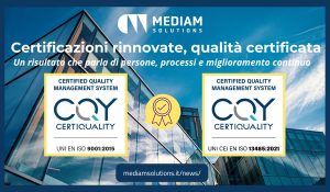 Certificazioni rinnovate